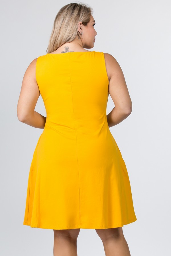 Robe trapèze sans manche - Magenta