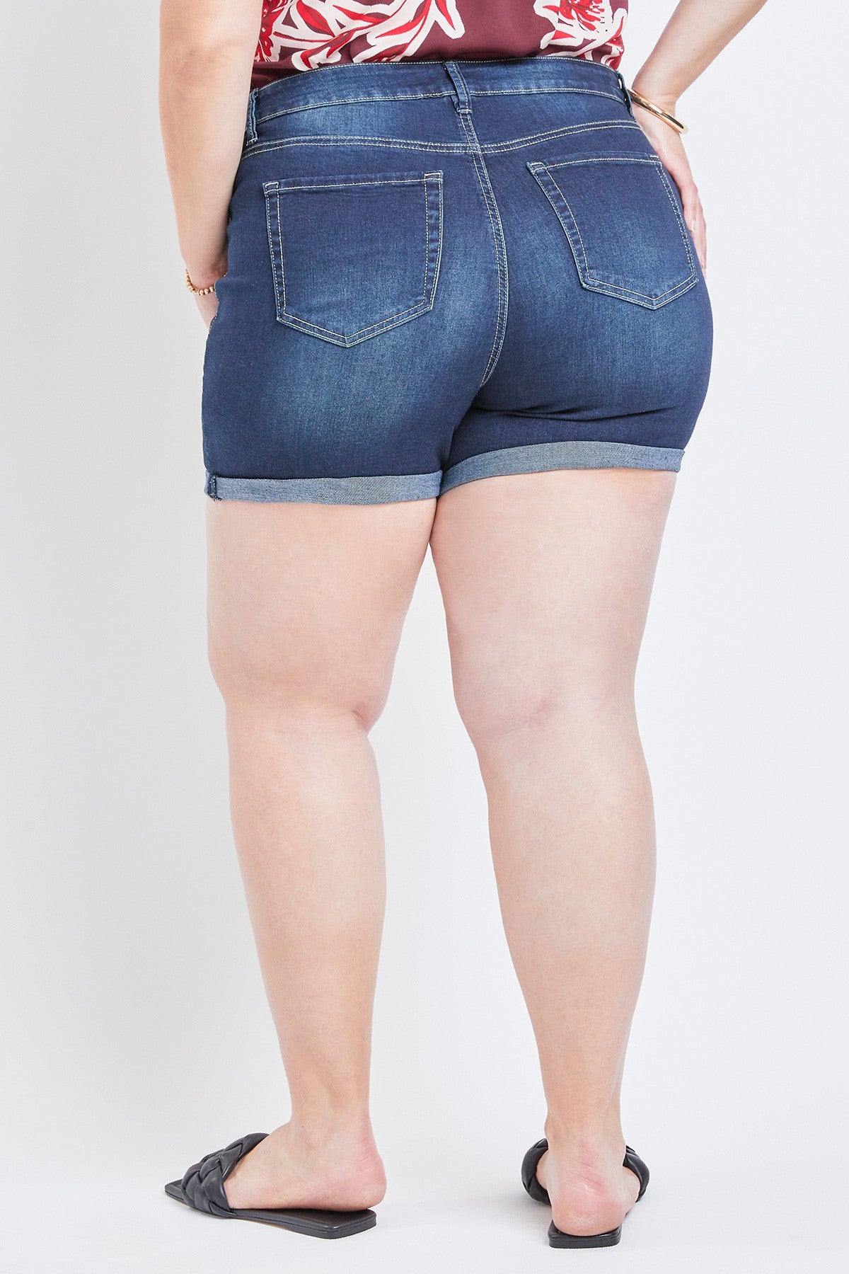 Short en jean (Bleu foncé)