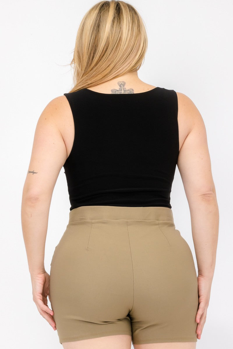 Le tank top basique jaune - 100% extensible