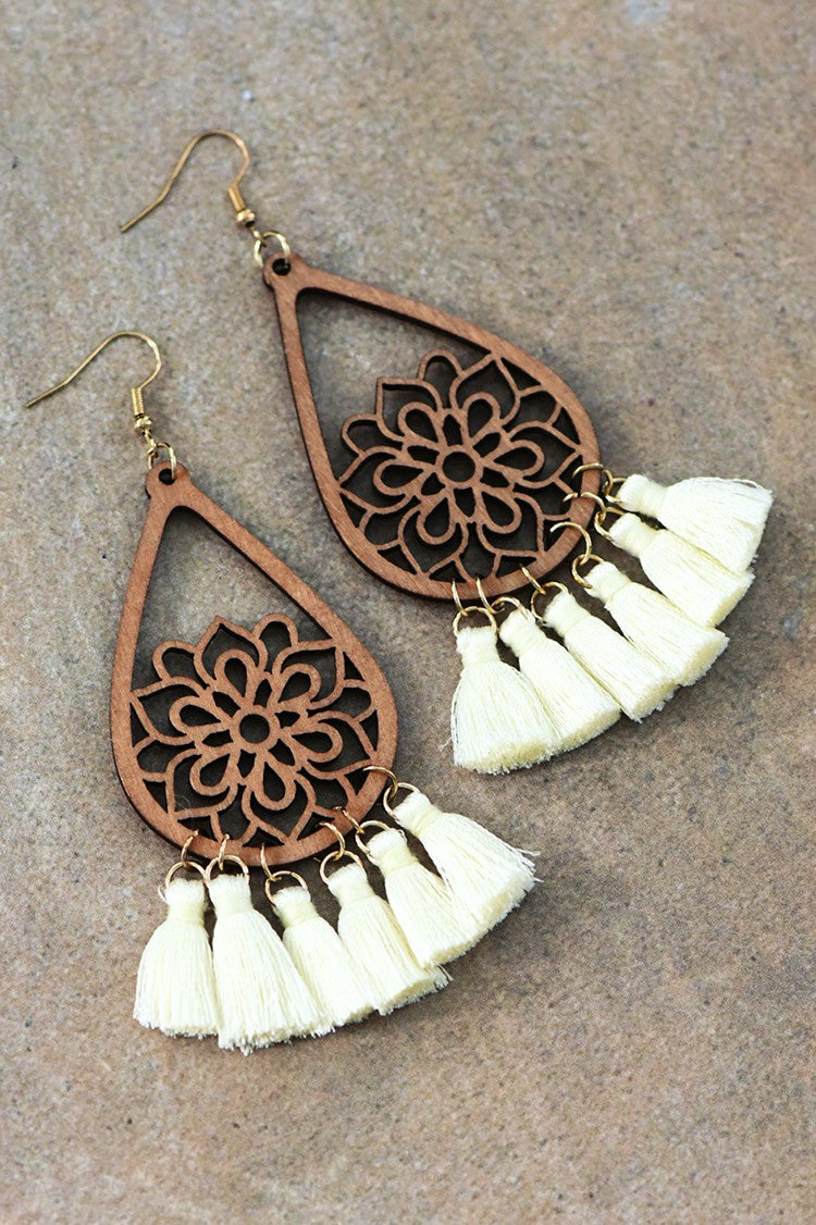 Tear -shaped boho earrings