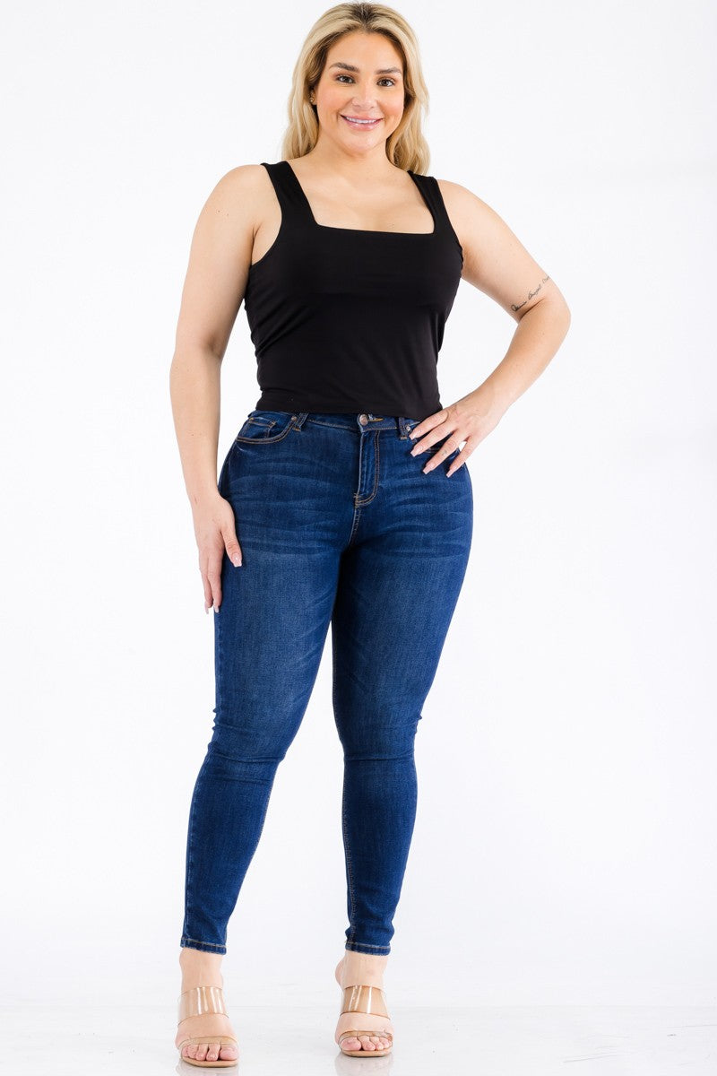 Crop top double tifanny (black)