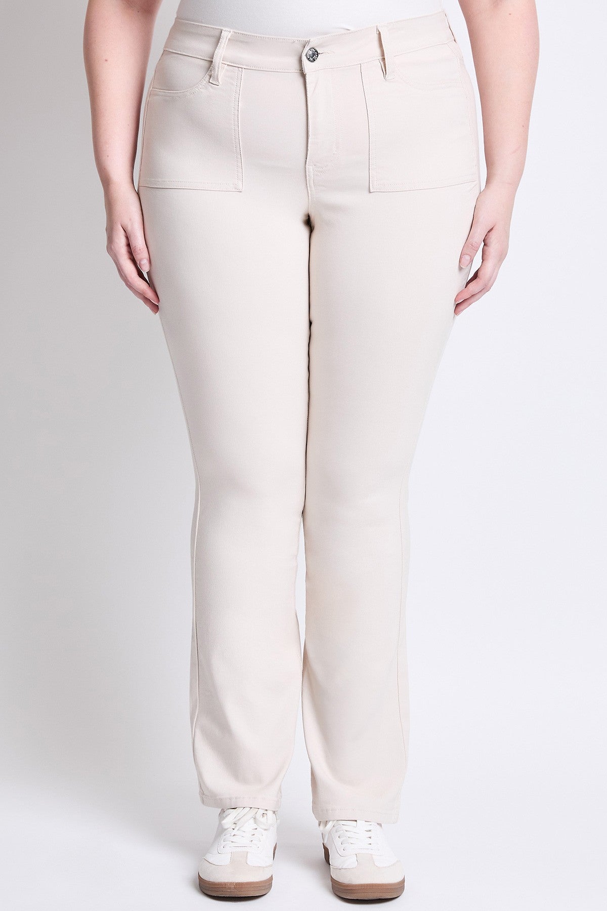 TAILLE HAUTE - Pantalon bootcut ultra stretch - Écru (32 po)