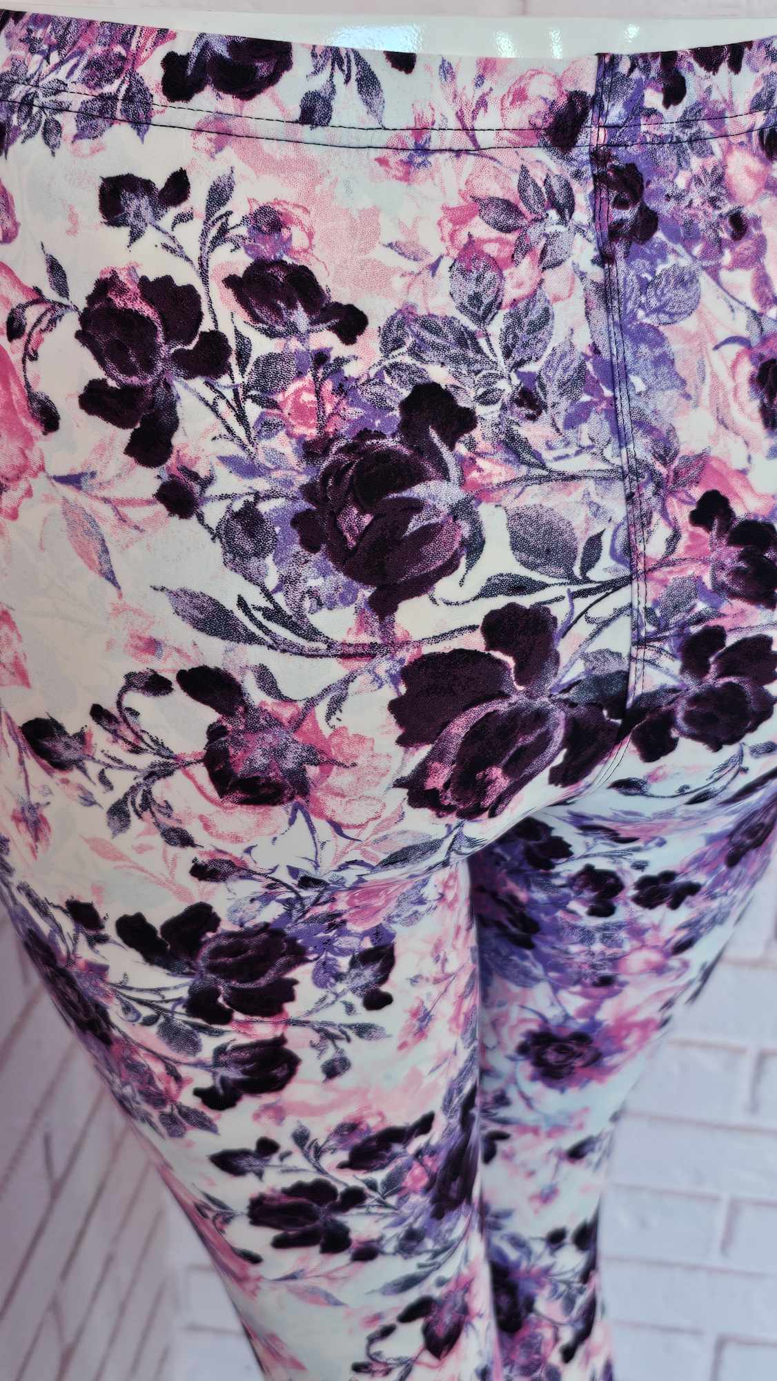 Legging floral violet/rose
