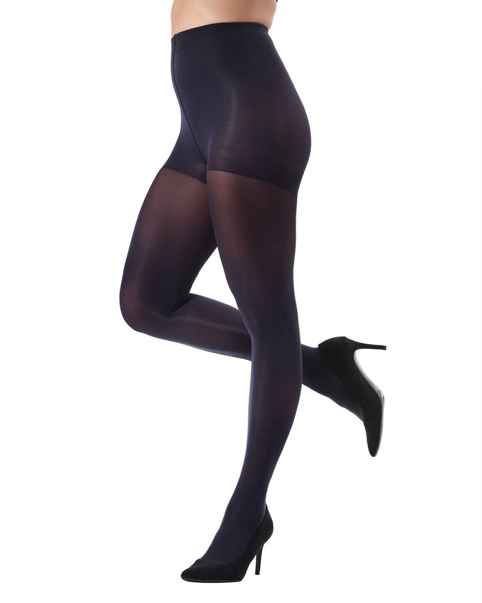 Control top navy stockings