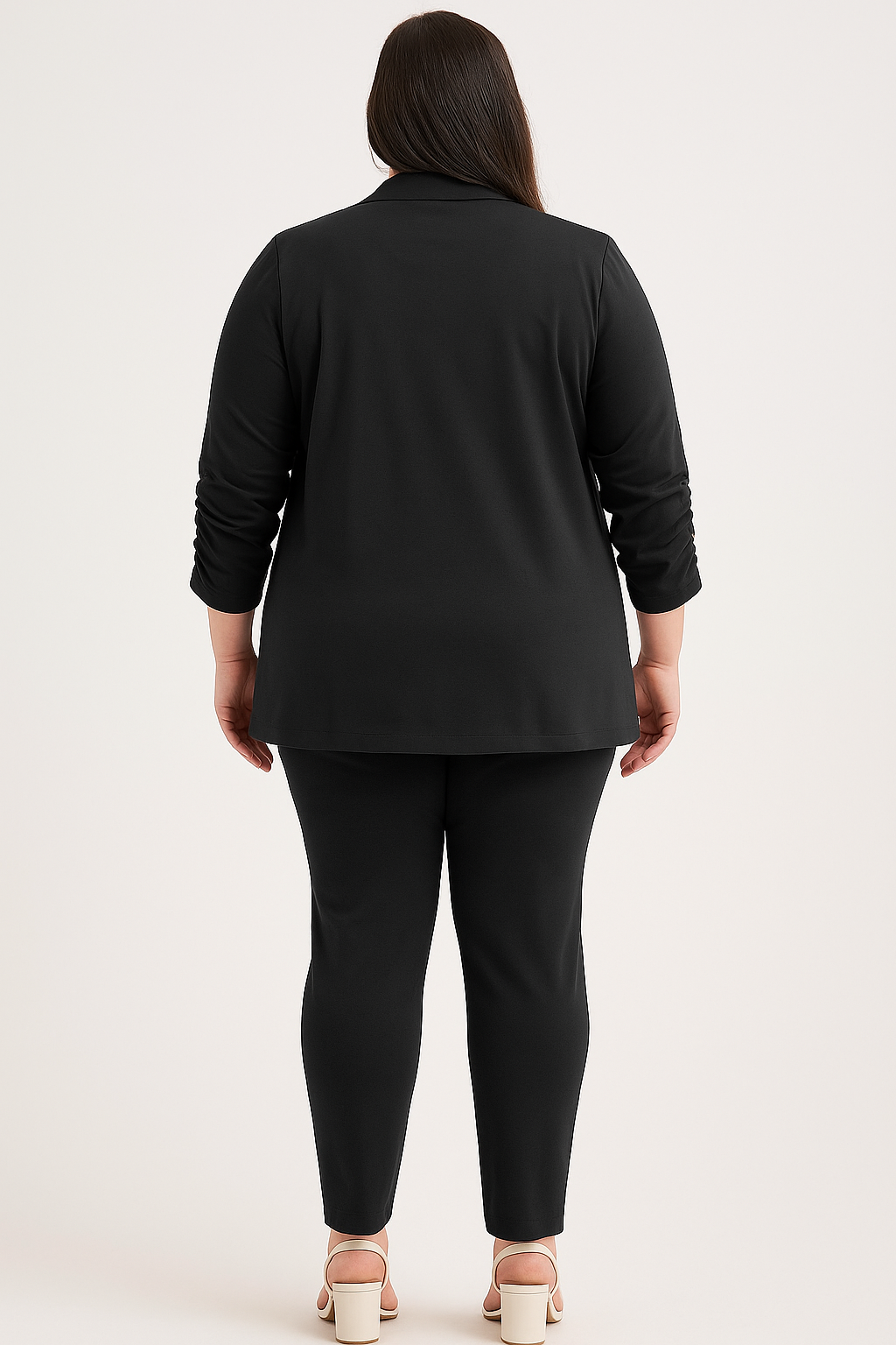 Blazer extensible à manches 3/4 - Noir