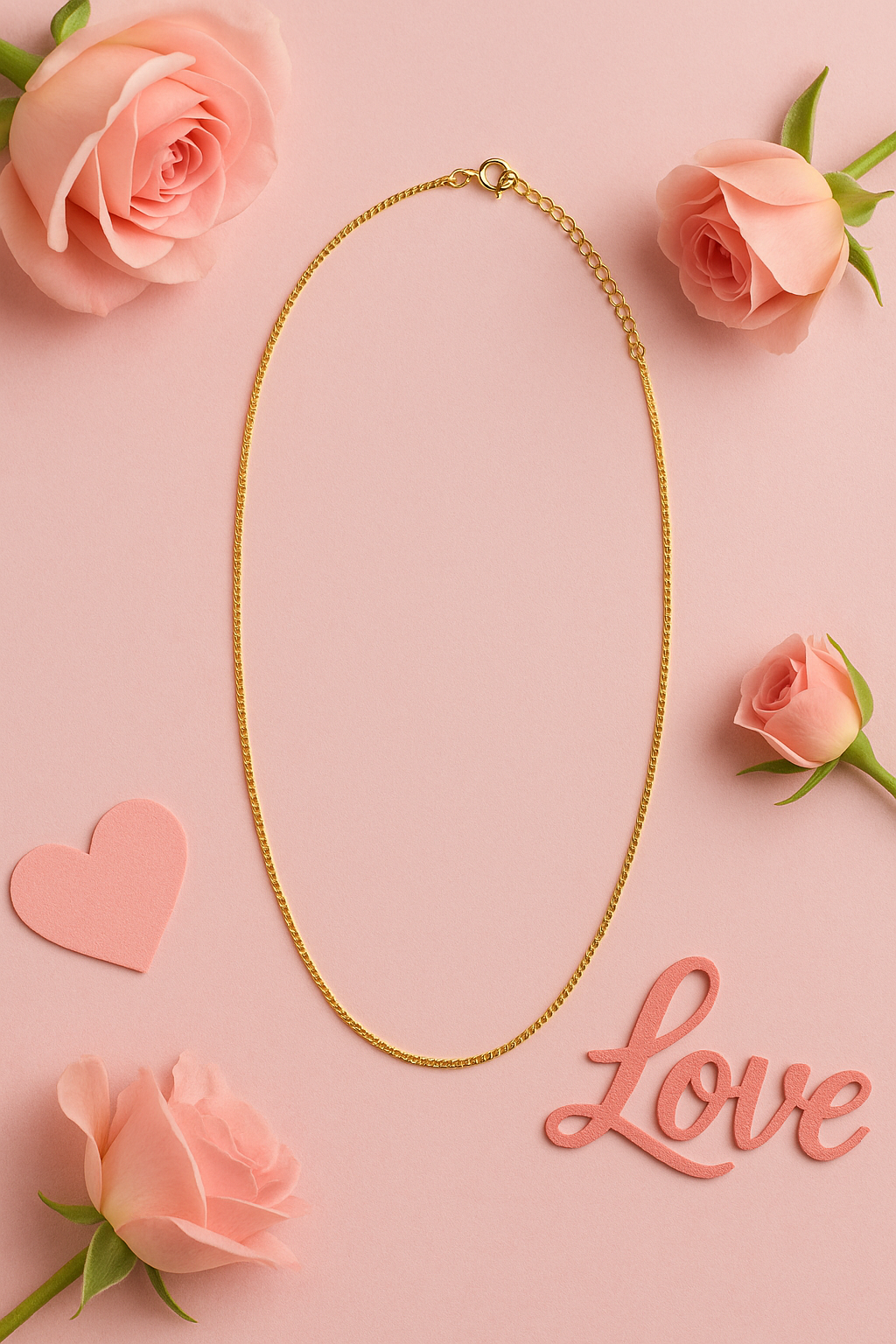 Chaine délicate or en acier inoxydable - Hypoallergène