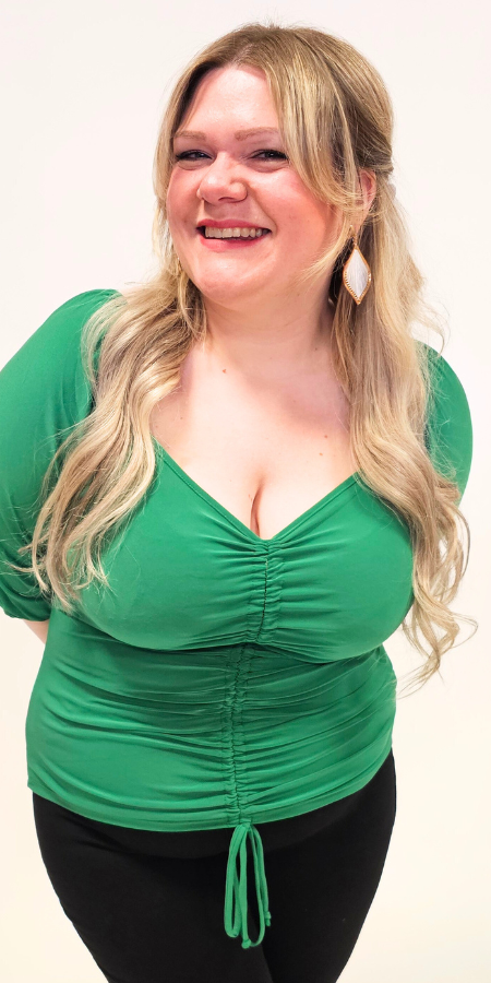 Haut à cordons de serrage (vert)