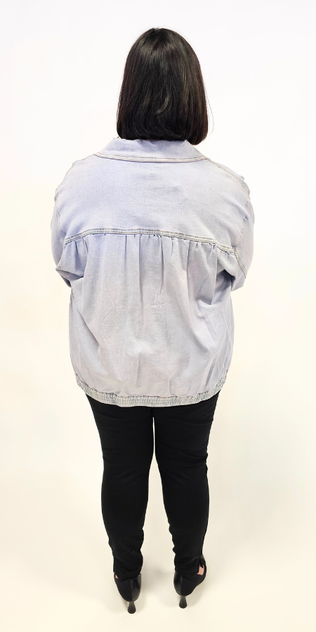 Veste oversize en jean - 100% extensible