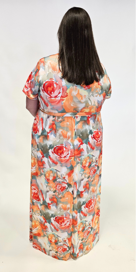 La robe pêche infroissable - 100% extensible