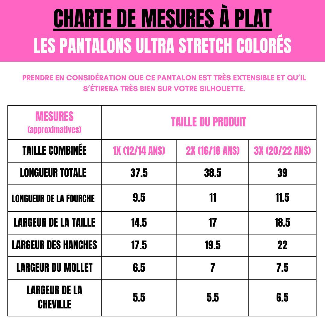 Pantalon ultra stretch Rose Barbie (30 po)