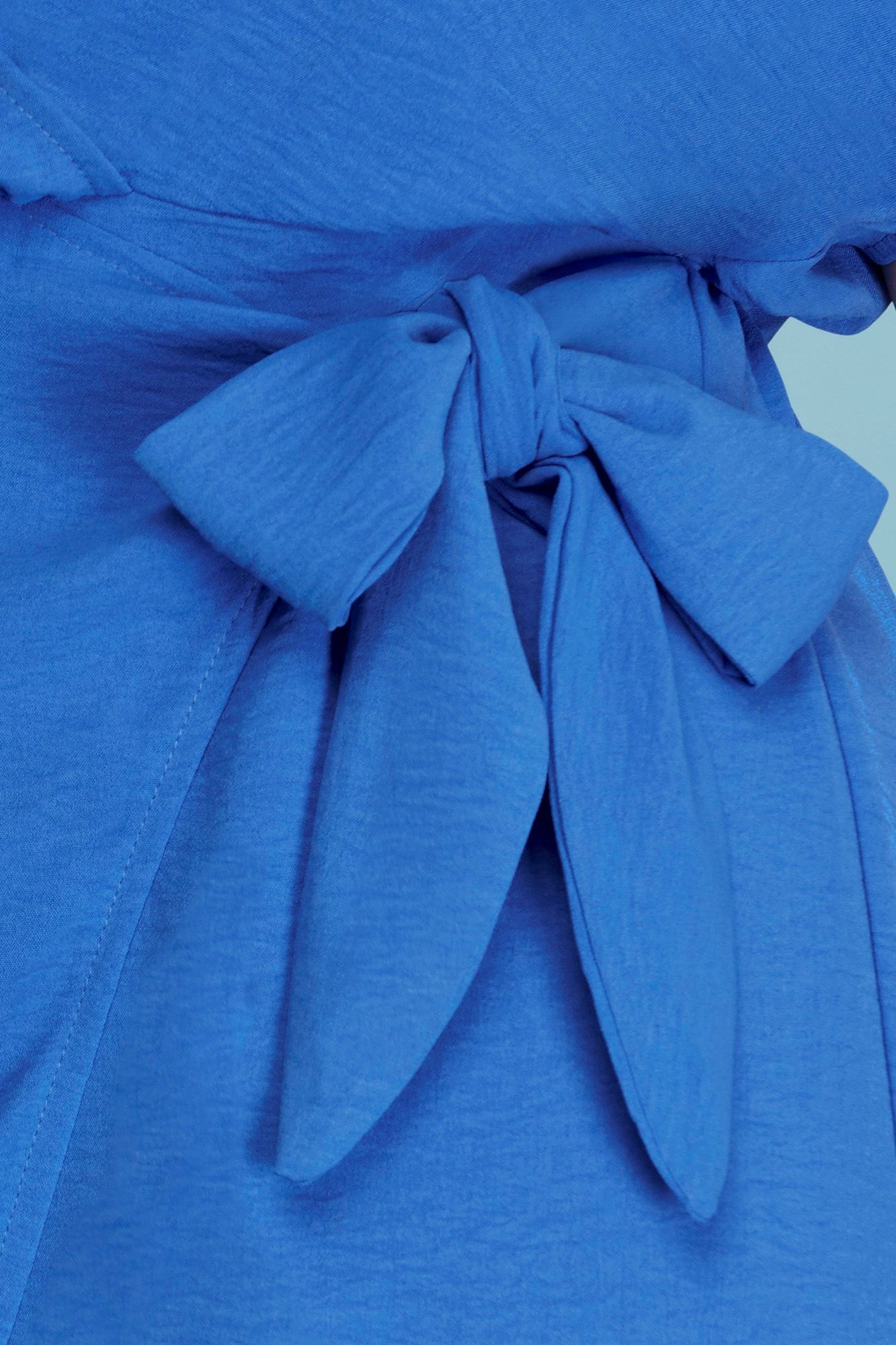 Dolman sleeves woven dress (blue)