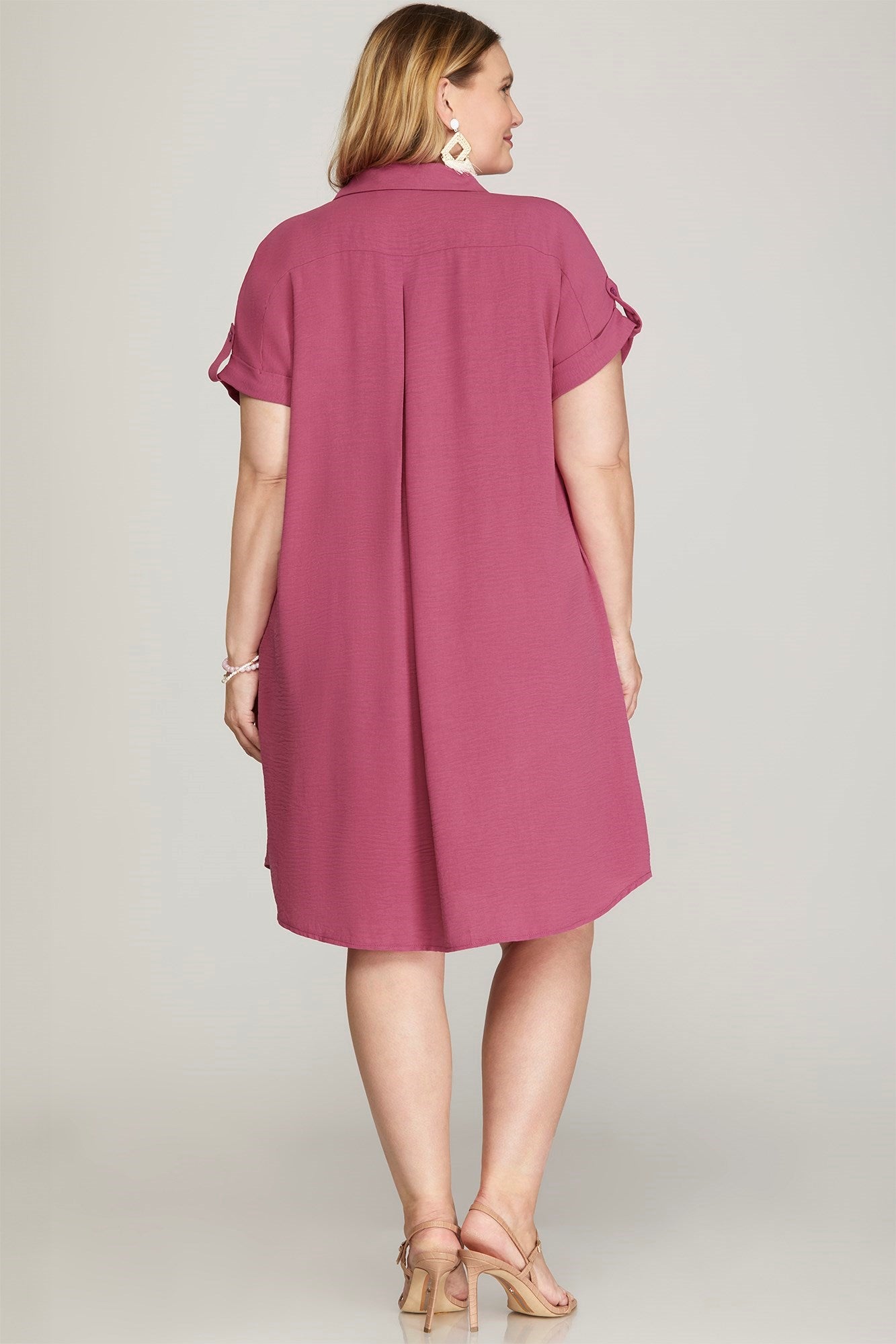 Robe blouse - Vieux rose