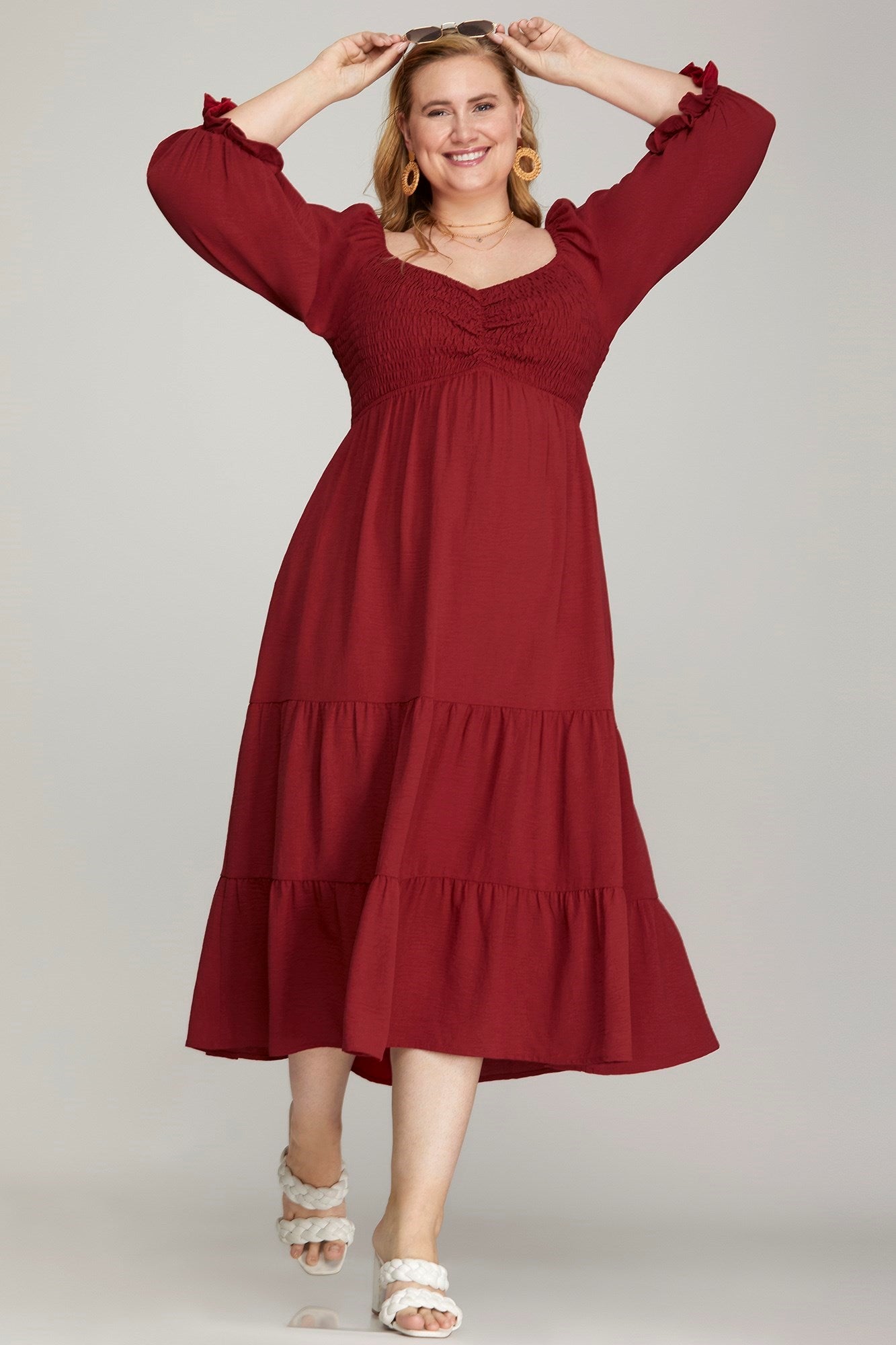 The long Destiny dress (Burgundy)