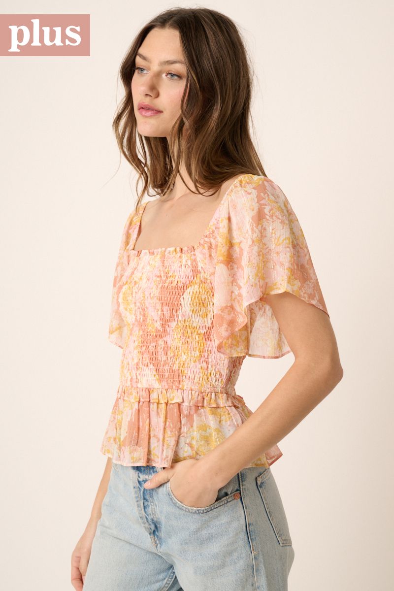 Multi pink short top