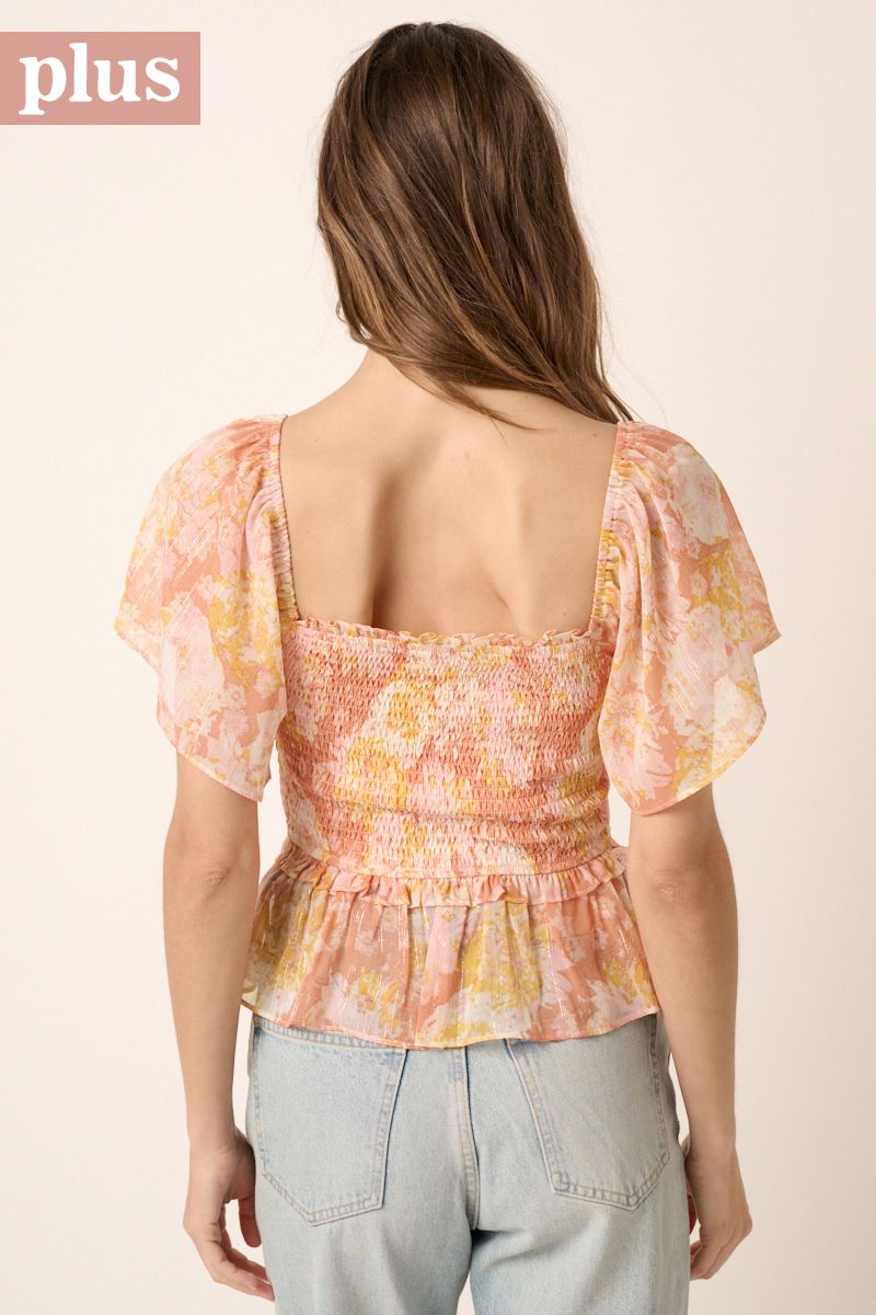 Multi pink short top