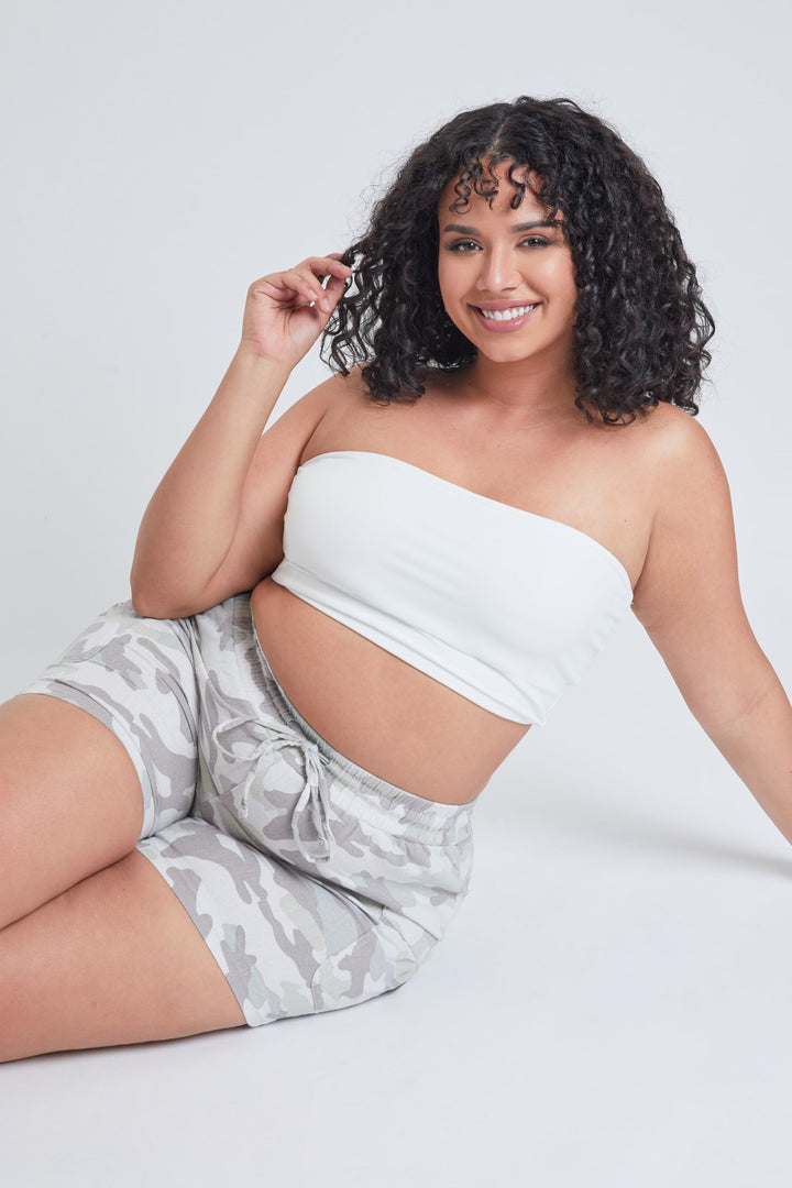 Short en lin - motif camo