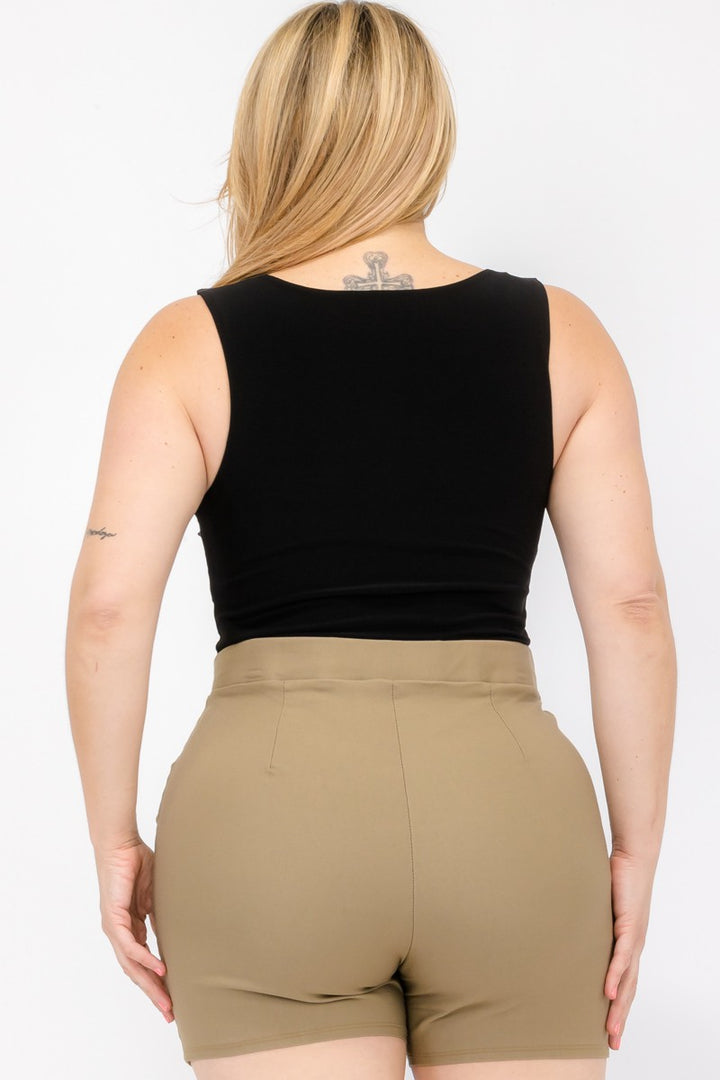 Le tank top basique jaune - 100% extensible