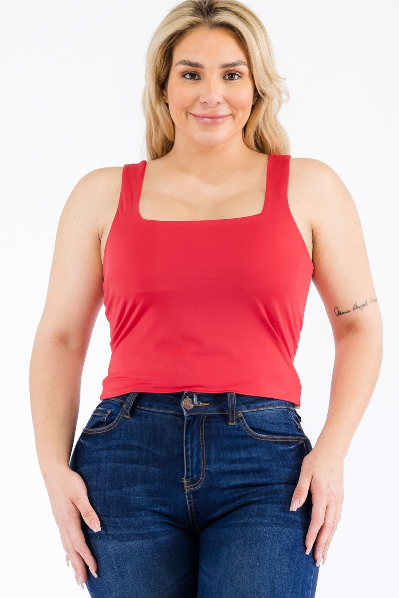 Crop top doublé Tifanny (rouge)