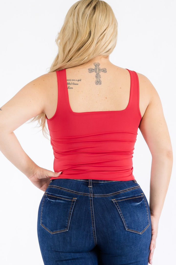 Crop top doublé Tifanny (rouge)