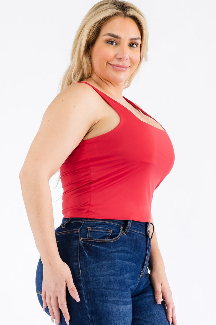 Crop top doublé Tifanny (rouge)