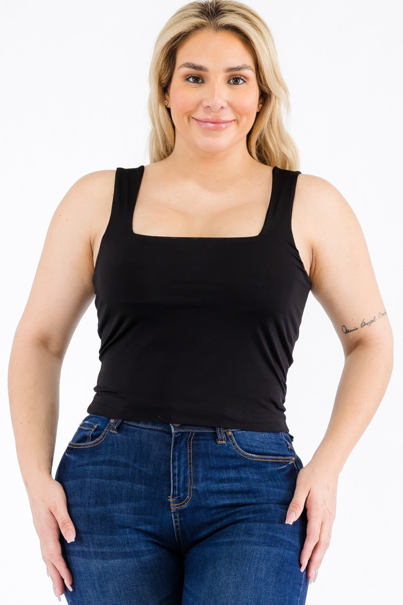 Crop top doublé Tifanny (noir)