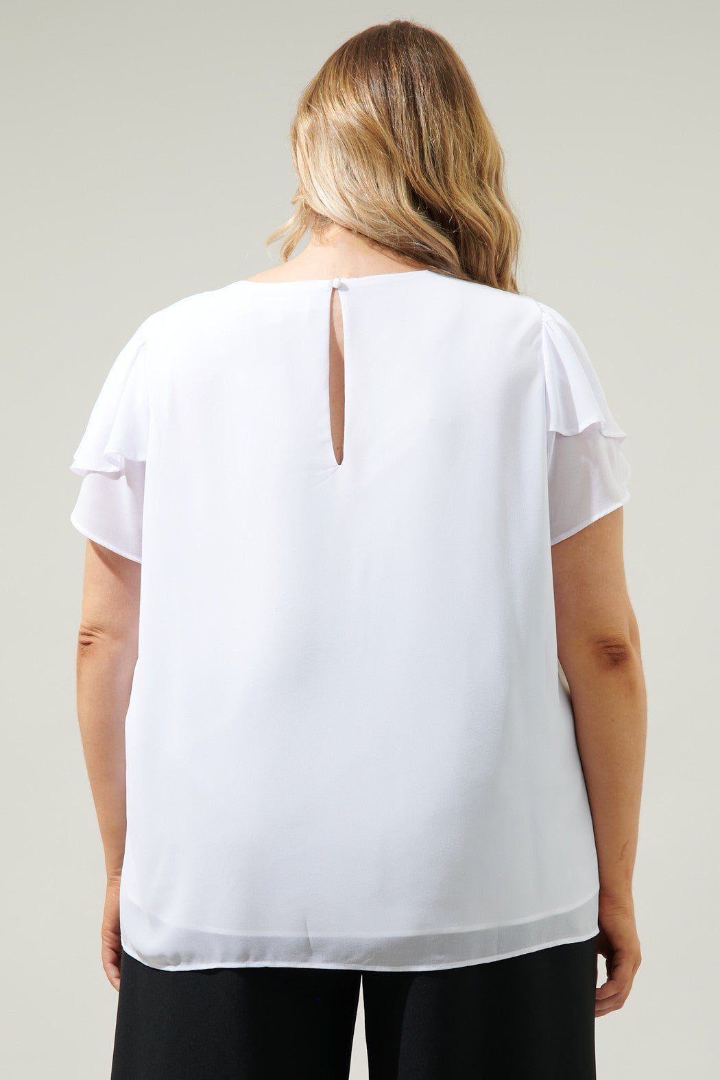 La blouse en mousseline Alyson (blanche)
