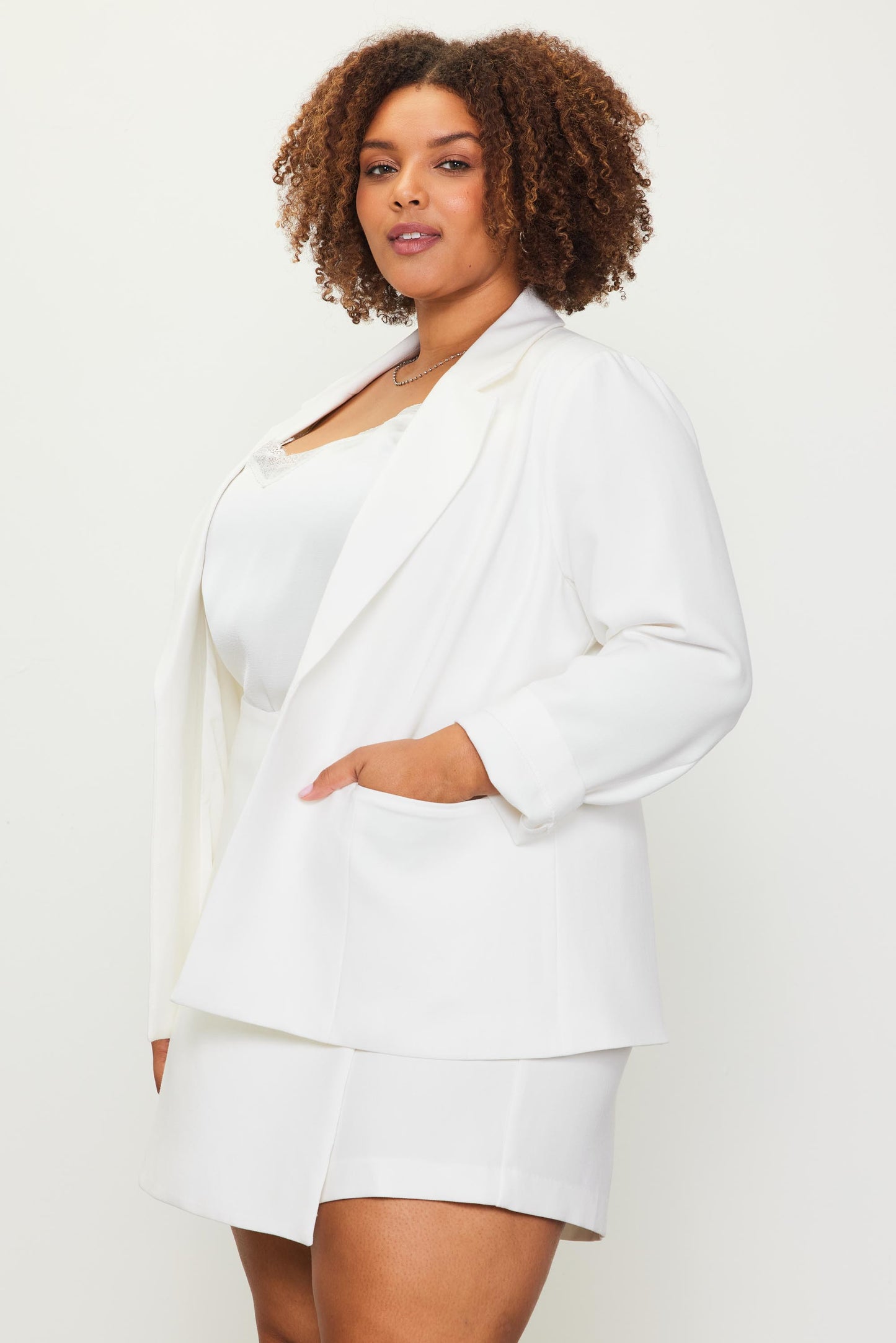 Jupe/short blanche - 100% extensible