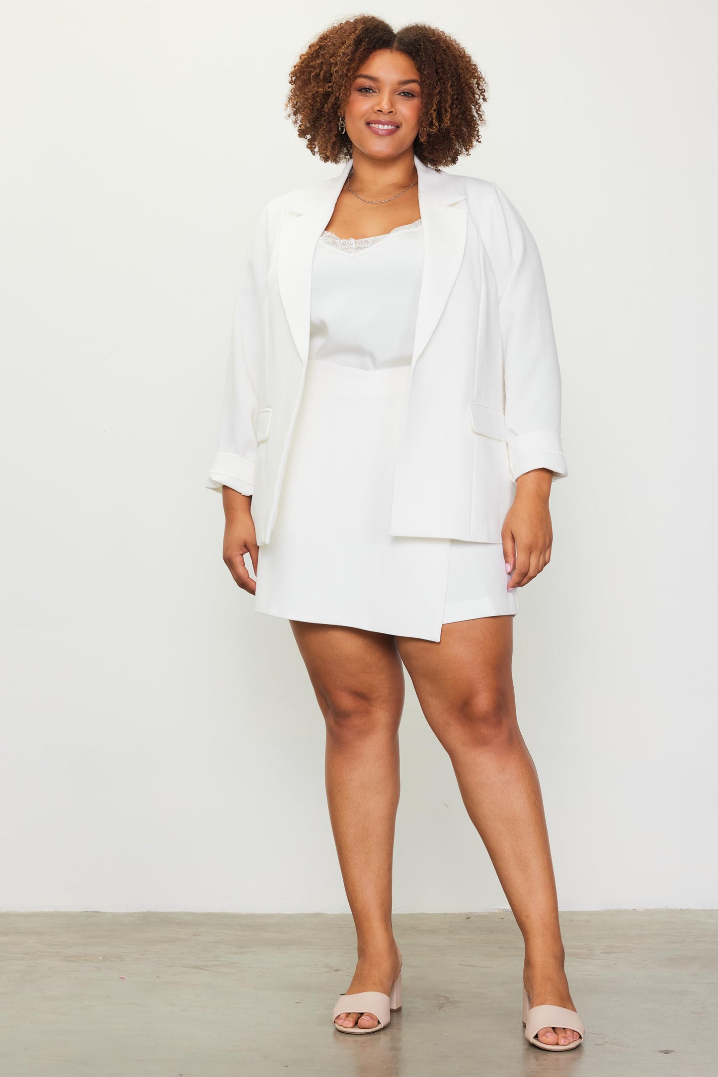 Jupe/short blanche - 100% extensible