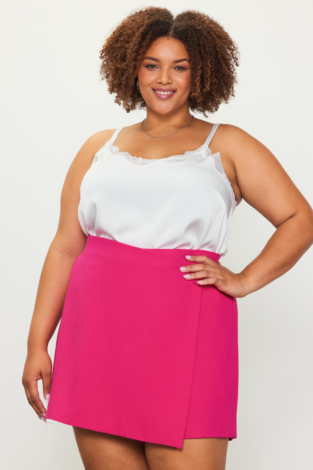 TAILLE HAUTE - Jupe/short Peony pink - 100% extensible
