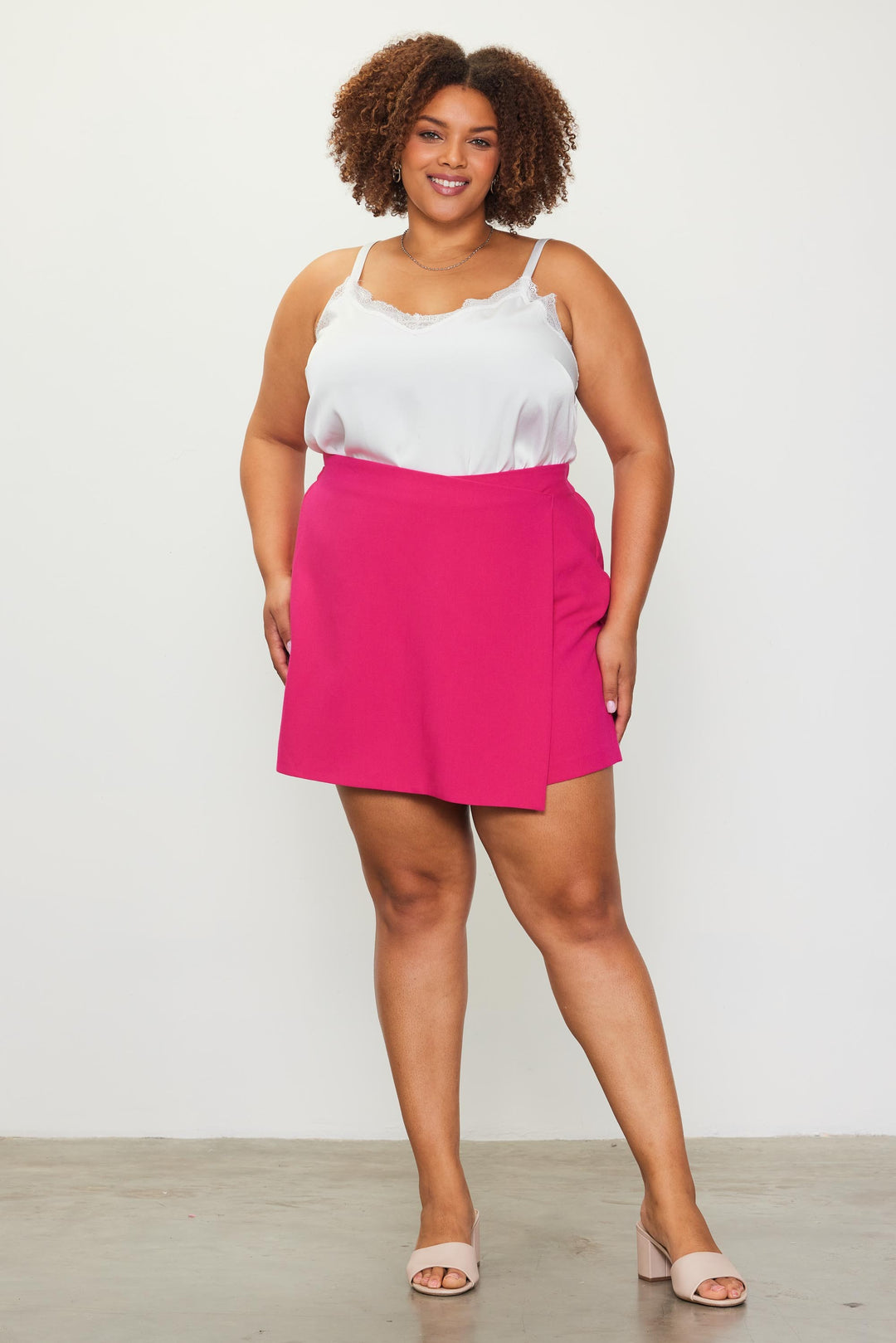 TAILLE HAUTE - Jupe/short Peony pink - 100% extensible