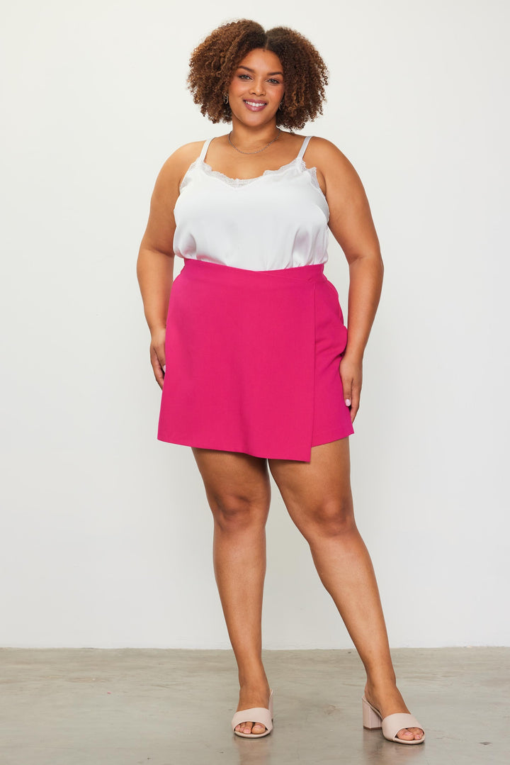 TAILLE HAUTE - Jupe/short Peony pink - 100% extensible