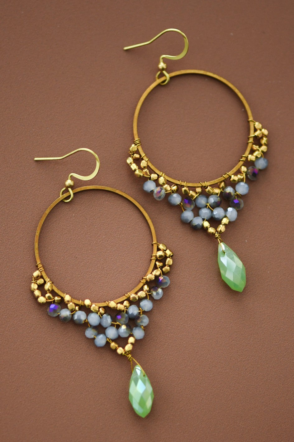Boucles d’oreilles pendantes en perles boho