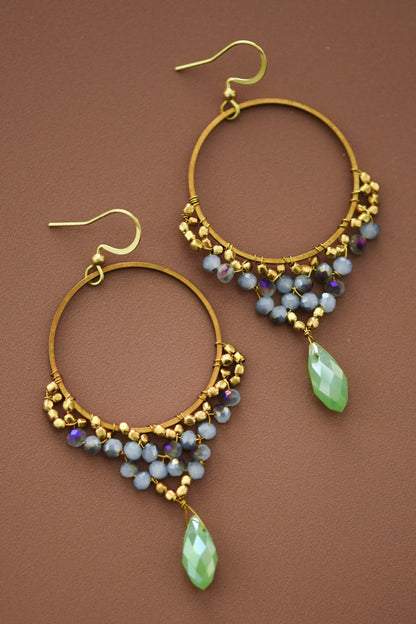 Boucles d’oreilles pendantes en perles boho