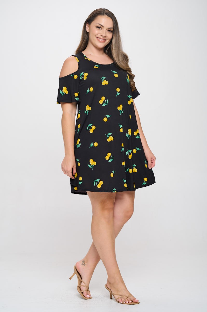 Robe cerises infroissable
