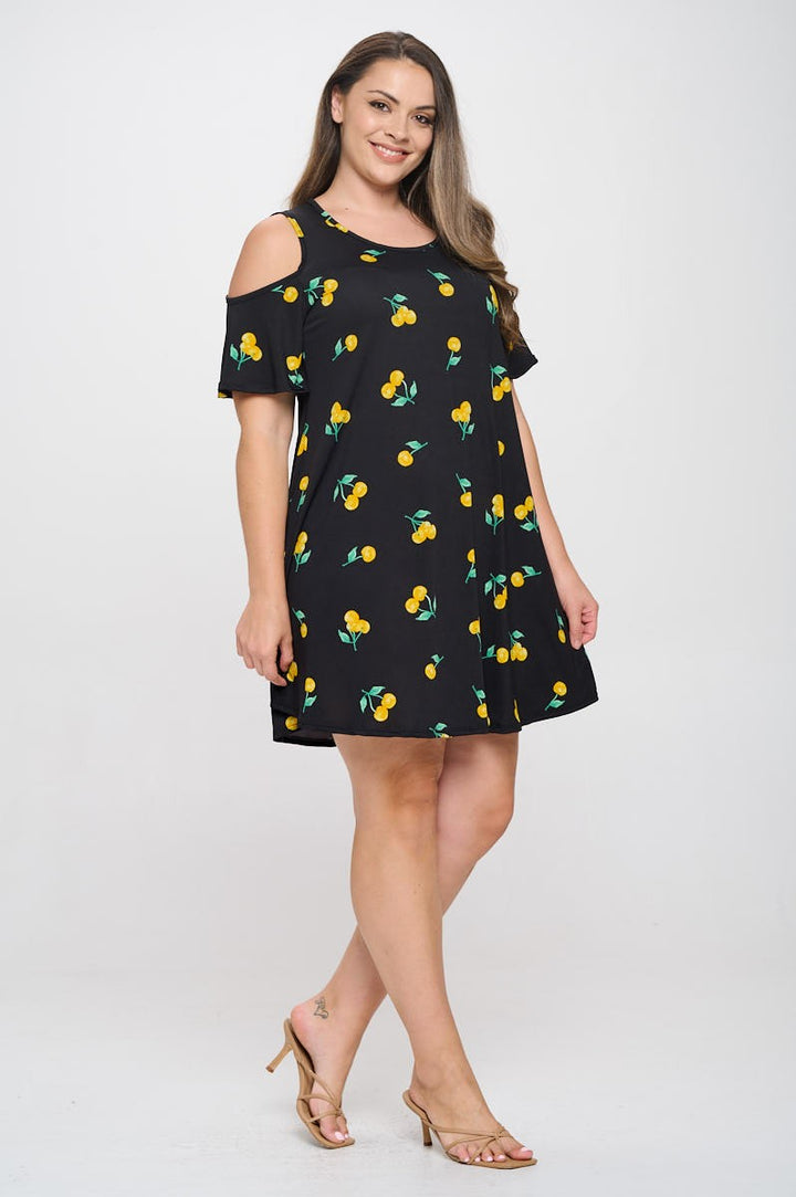 Robe cerises infroissable