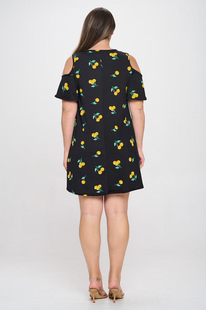 Robe cerises infroissable