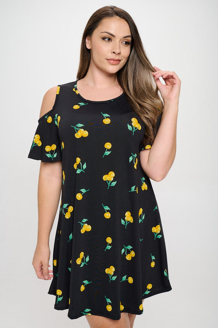Robe cerises infroissable
