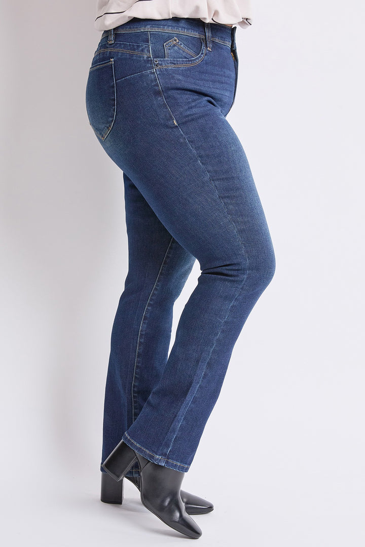 Jean à jambe droite taille haute blue black