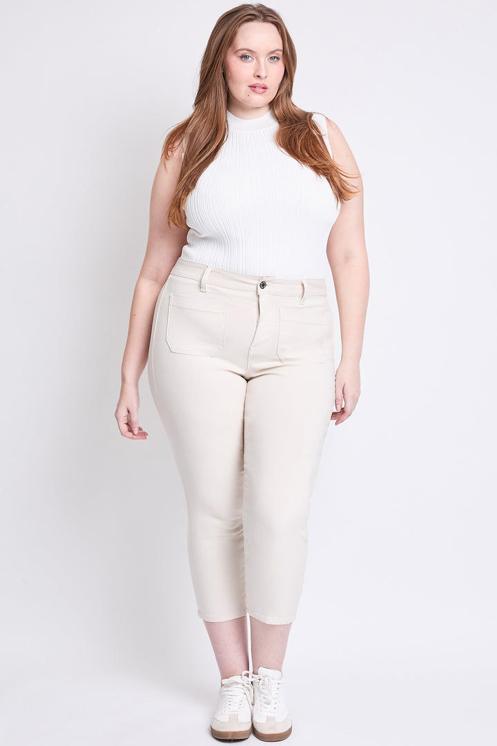 TAILLE HAUTE - Capri ultra stretch avec poches - Écru (25 po)