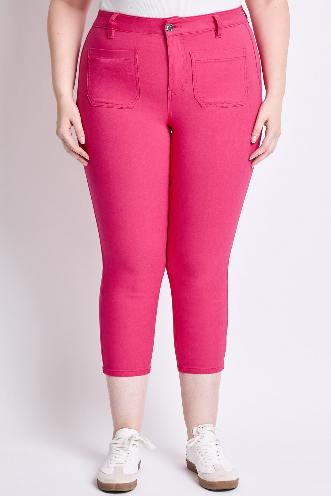 Ultra Stretch Capri High waist with pockets - French Pink (25 in)