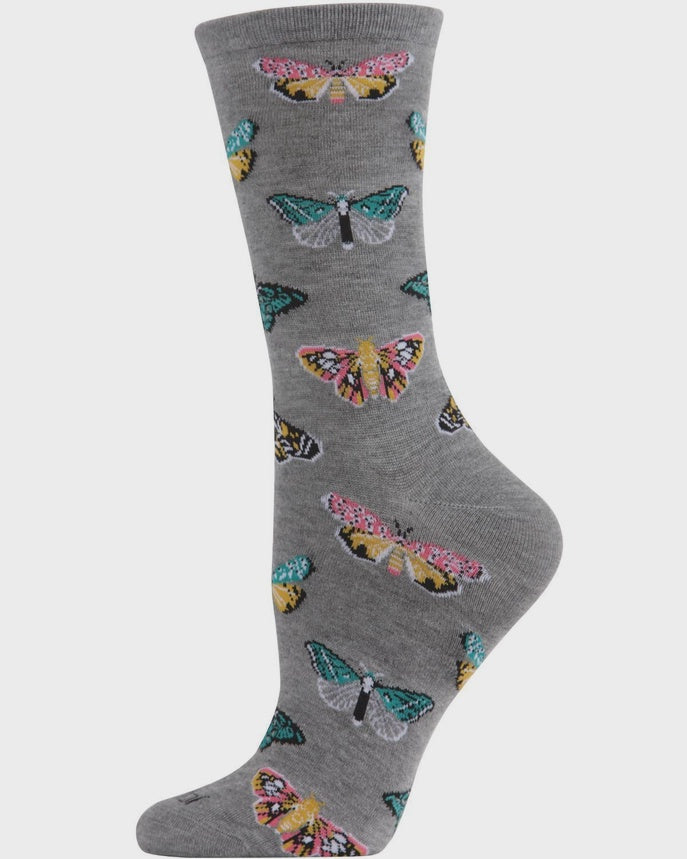 Chaussettes butterfly Bamboo - Gris chiné