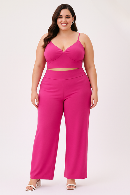 Fuschia wide leg pants (31 po)