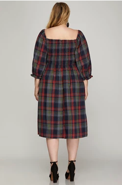 3/4 sleeve pattern dress