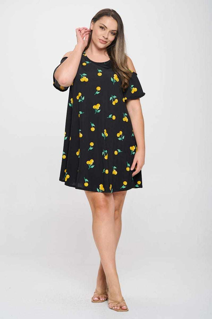 Robe cerises infroissable