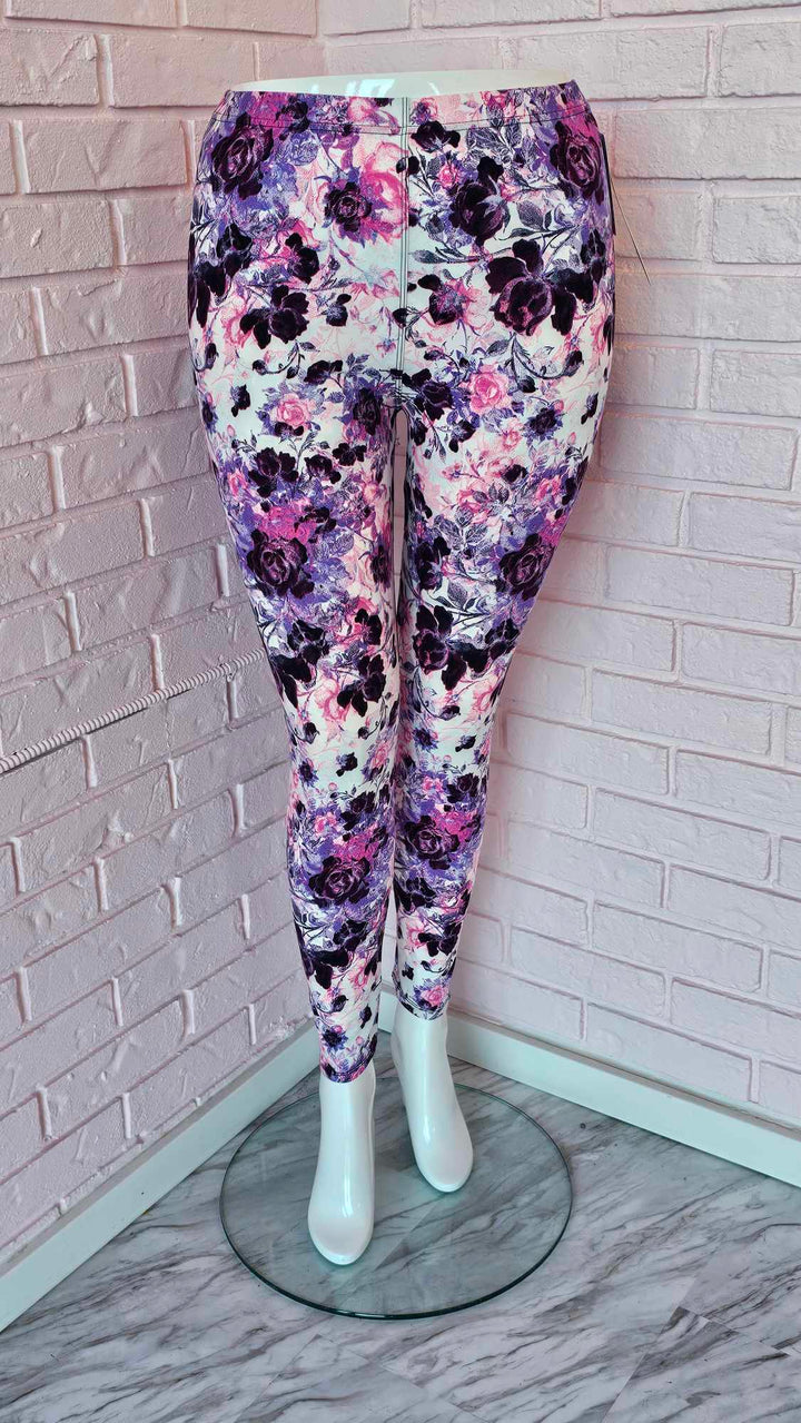 Legging floral violet/rose