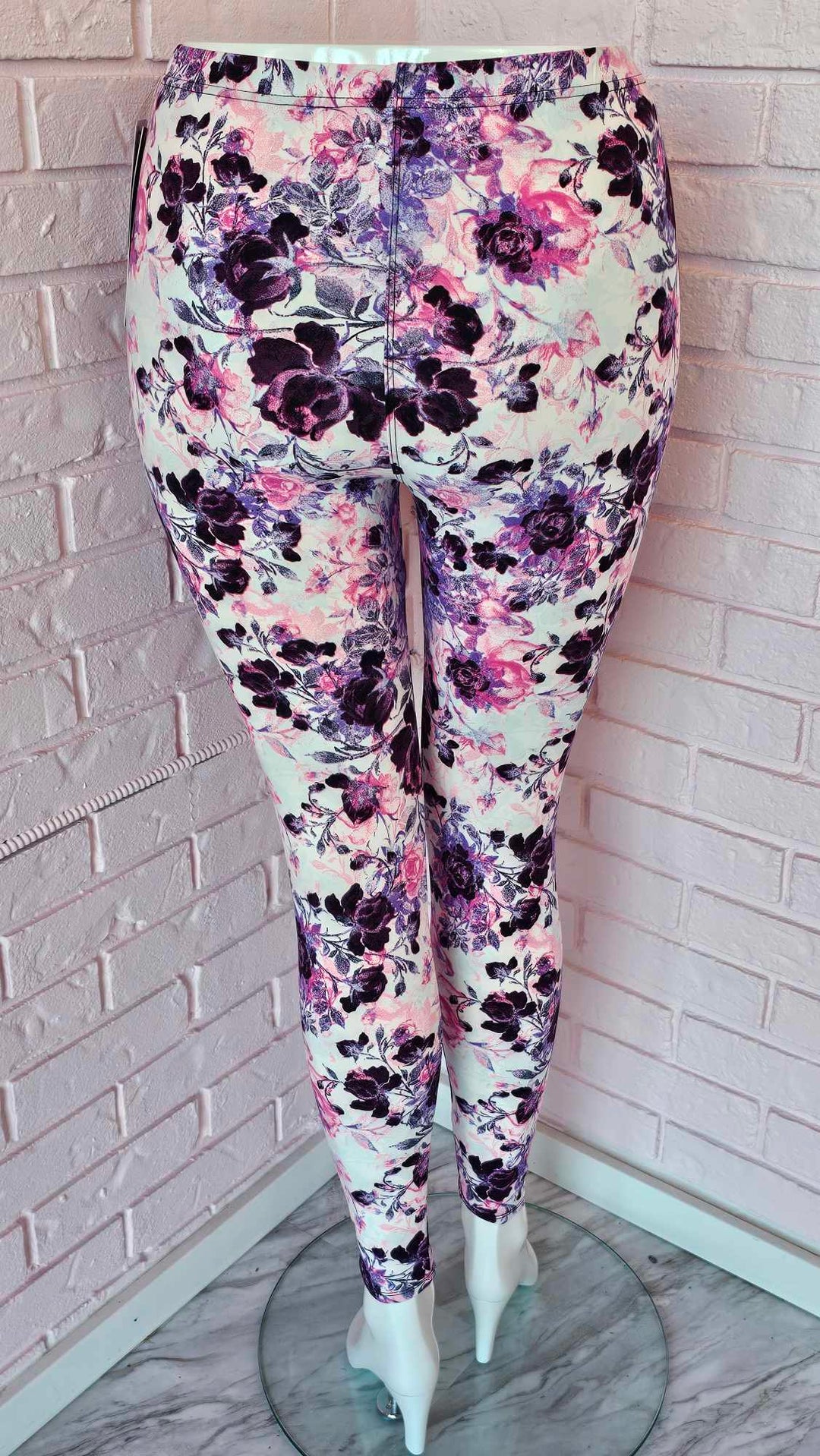 Legging floral violet/rose