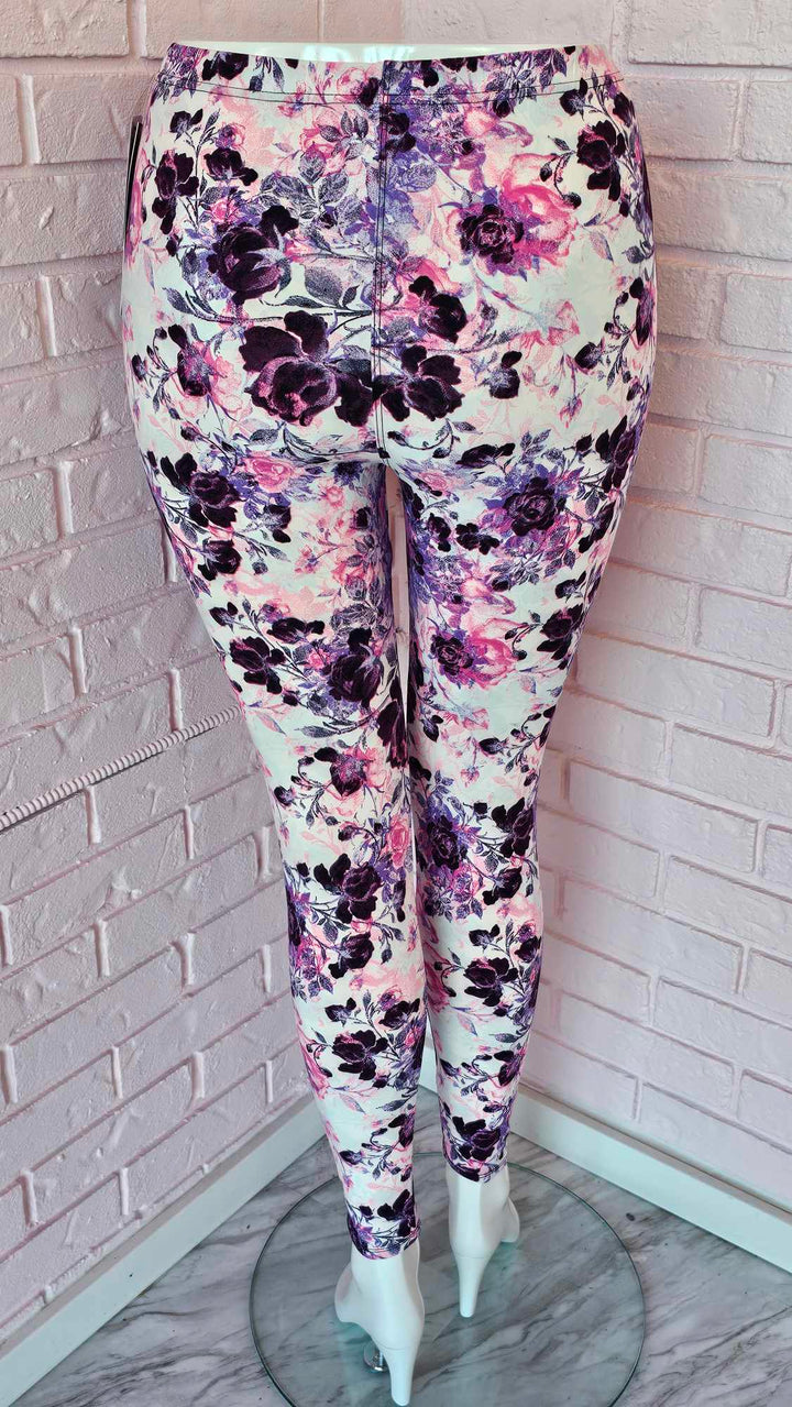 Legging floral violet/rose
