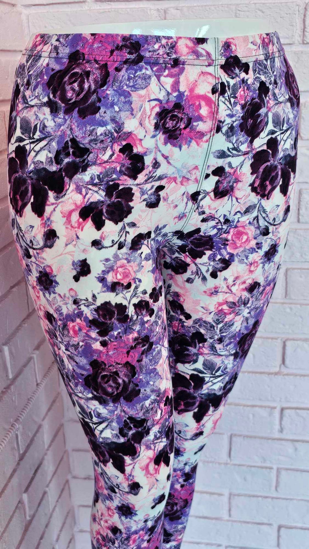 Legging floral violet/rose