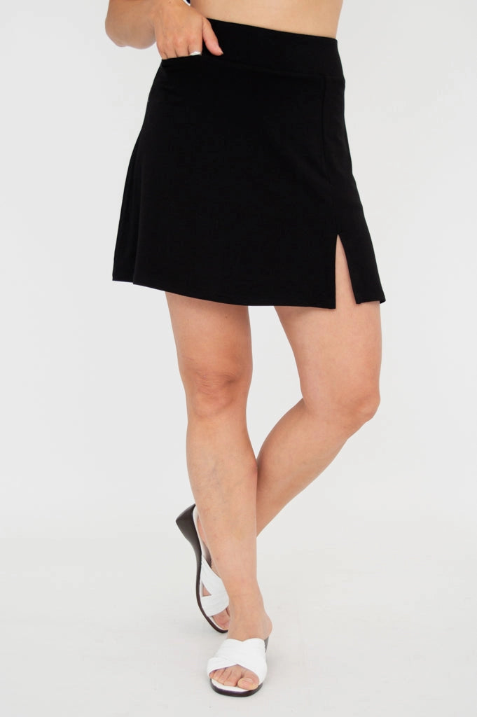 Jupe-Short Melly - Bamboo/Lycra - Noir