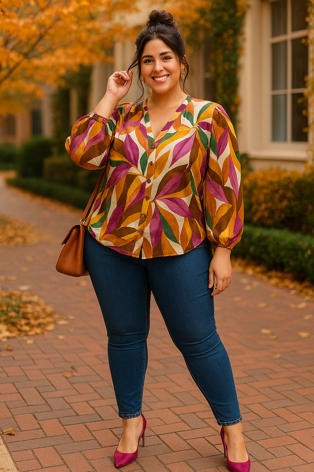 Blouse Amandine - Magenta